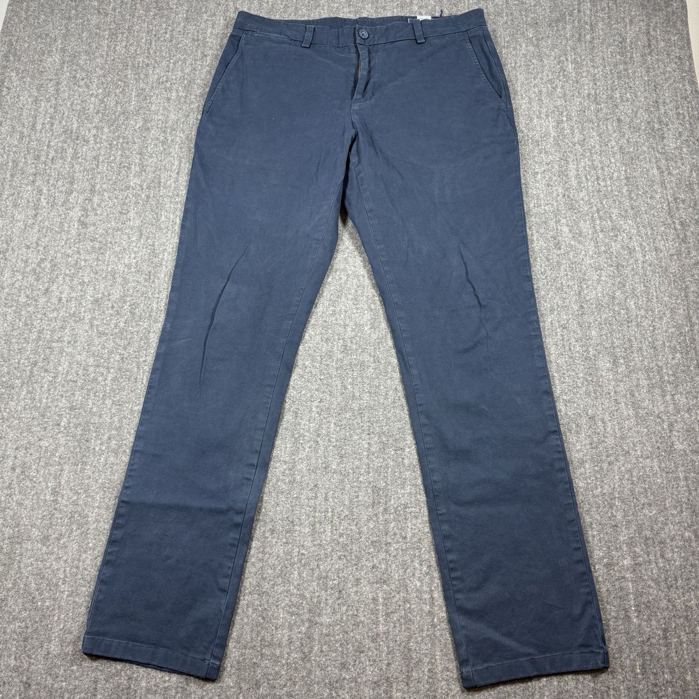 Vineyard Vines Mens 33x32 Slim Pants Navy Blue Stretch Cotton Chino
